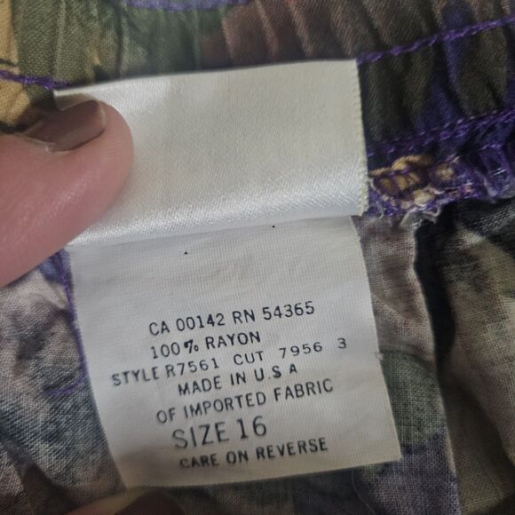 Tan Jay Vtg Midi Skirt Multicolor Leaf Foliage Woodland Fairy Sz 16 Cottagecore - Picture 4 of 9